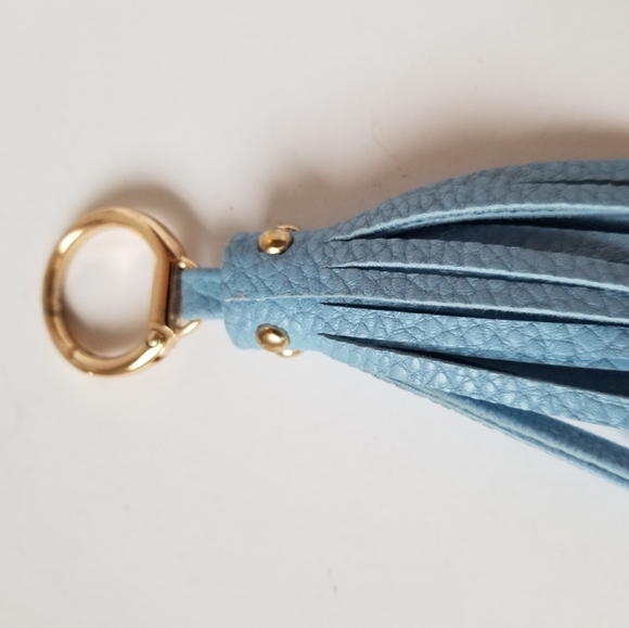 Blue leather tassel - Picture 3 of 5